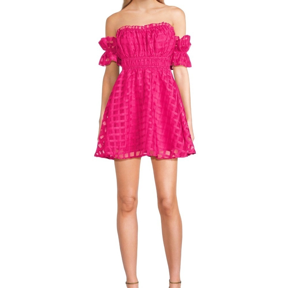 Elegant Pink Off-Shoulder Dress
